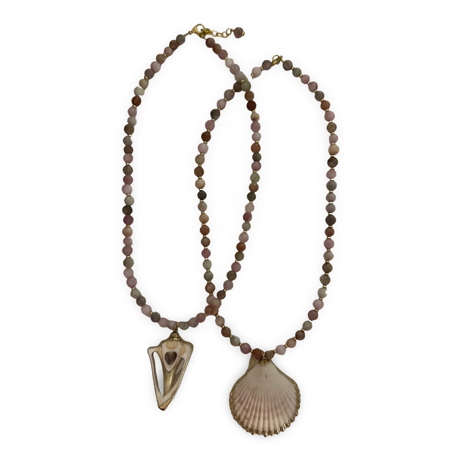 Kunzite Shell Necklace