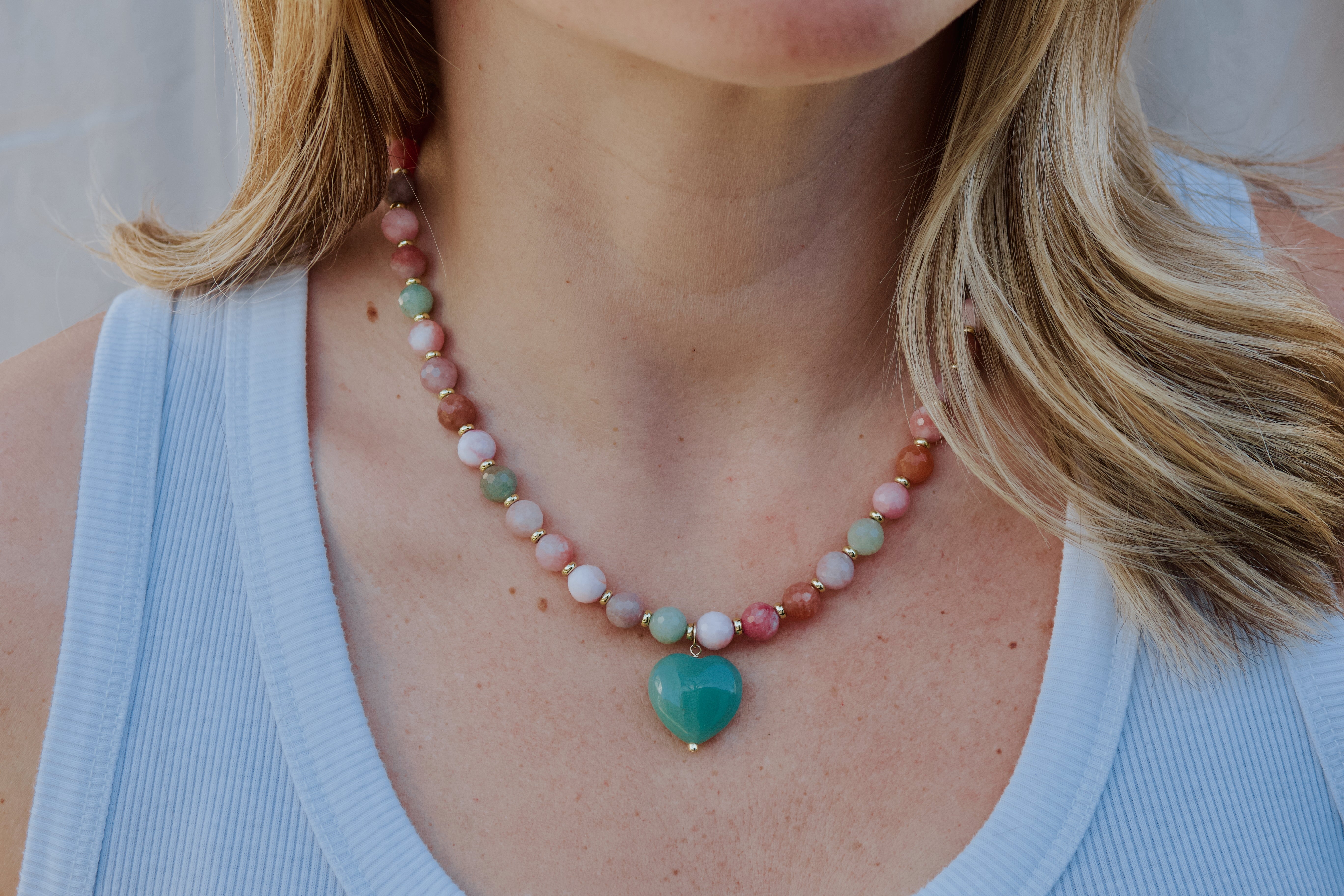 Kunzite Heart Necklace