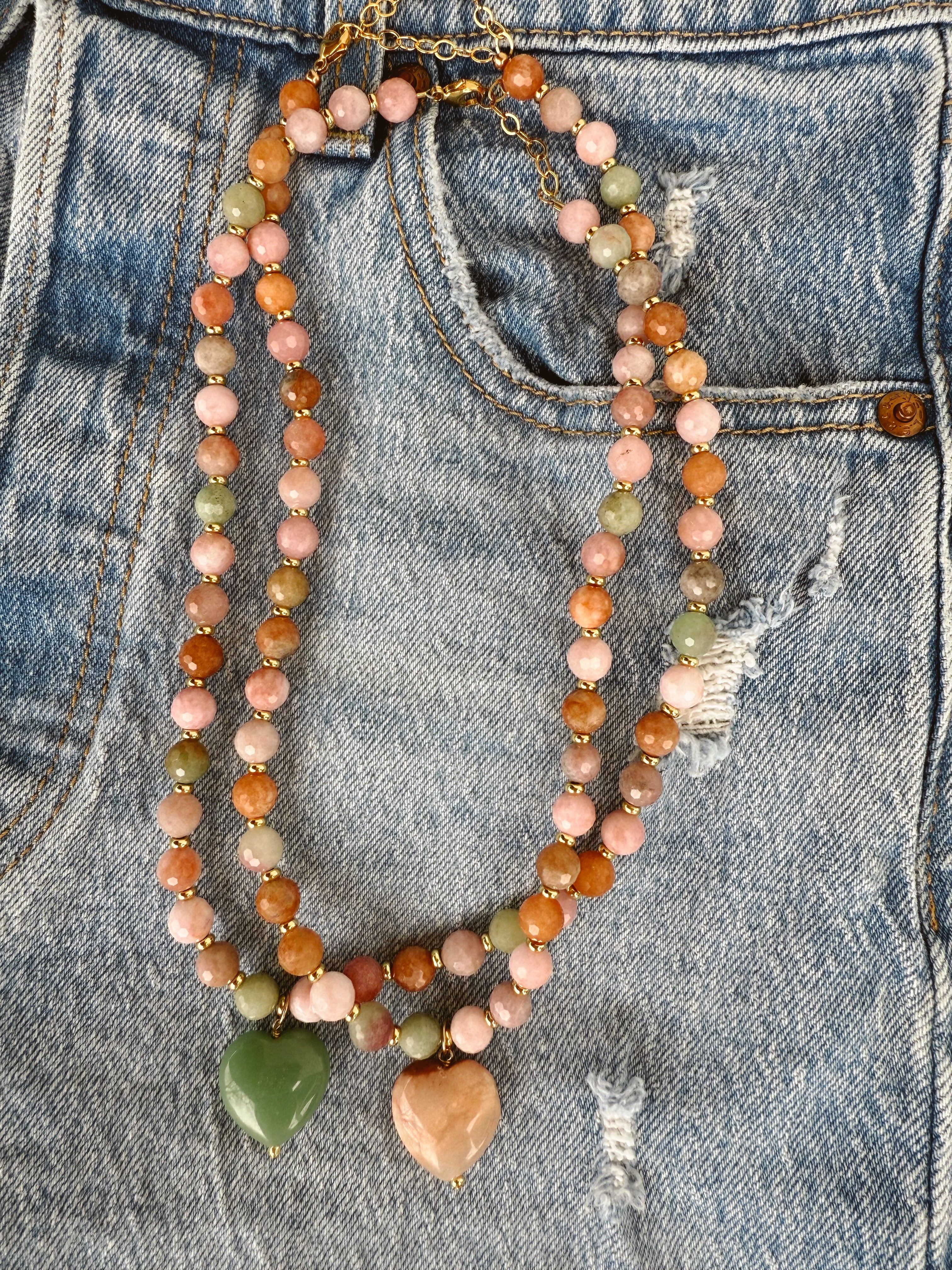 Kunzite Heart Necklace
