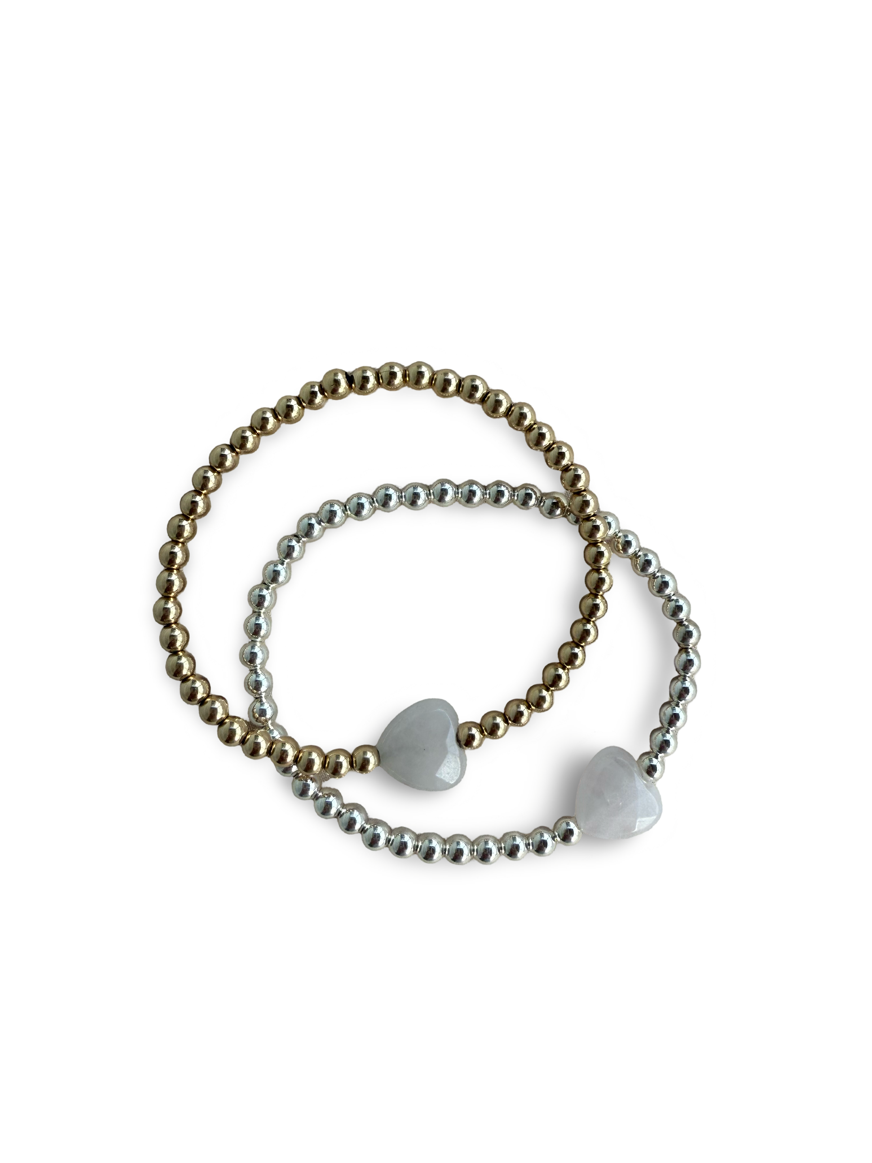 Rose Quartz Heart Bracelet