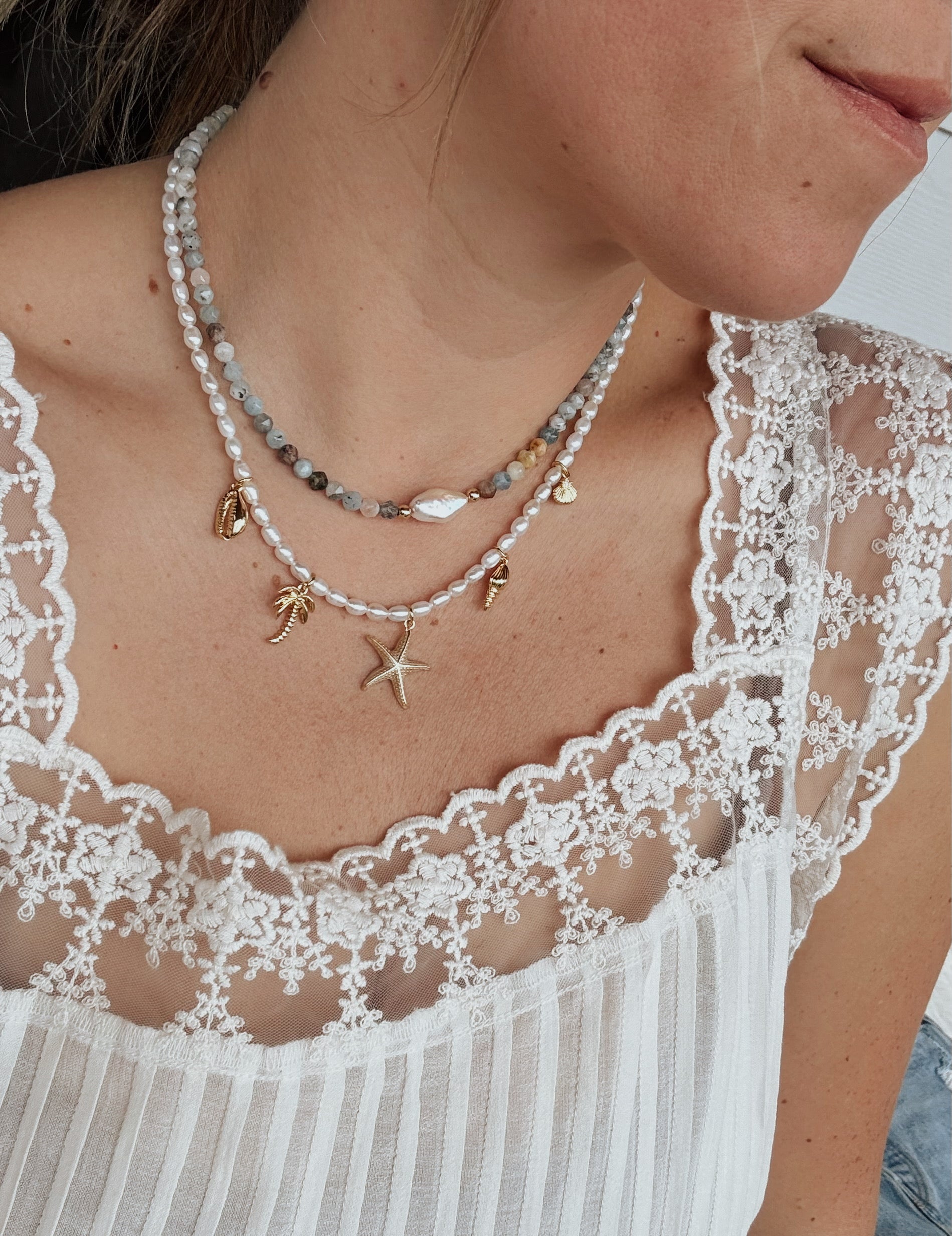 Blue Calcite Necklace